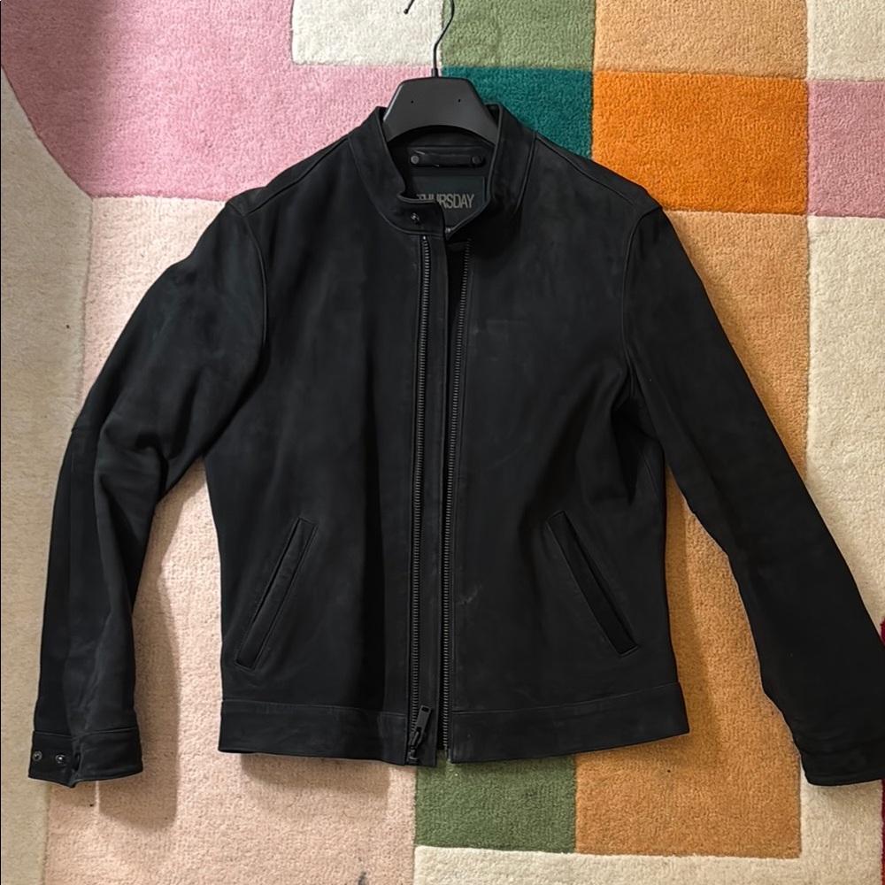 Matte Black Leather Racer Jacket from Thursday Boot Company